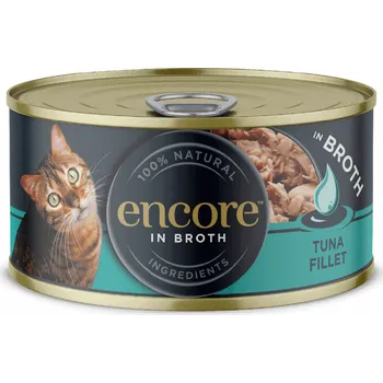 Krmivo pro kočku Encore Super Premium mokré krmivo pro kočky Tuňák ve vývaru Konzerva 70g