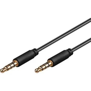 Audio kabel PREMIUMCORD Kabel Jack 3.5mm 4 pinový M/M 2m pro Apple iPhone, iPad, iPod KJACK4MM2