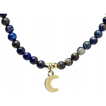 Náhrdelník Nastavitelný náhrdelník s lapisem lazuli a přívěskem ve tvaru měsíce
