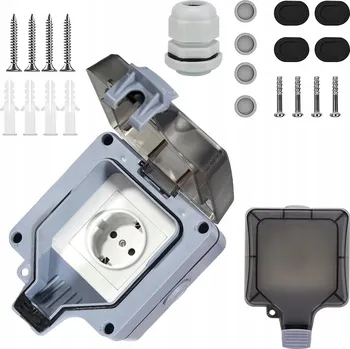 Elektrická zásuvka Zásuvka zahradní IP66 vodotěsná pro venkovní použití