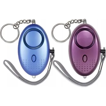 Bezpečnostní kamera ALARM OSOBISTY BRELOK aż 140db BARDZO GŁOŚNY SEBEOBRANA modro fialový