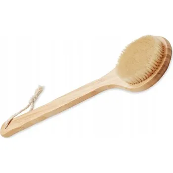 Koupelový kartáč Bambusový KARTÁČ na MYTÍ ZAD do koupele MASÁŽNÍ houba na dárek