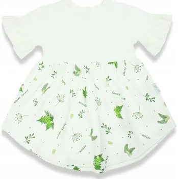 Dívčí šaty Dívčí bílé šaty s potiskem Nicol, vel. 80