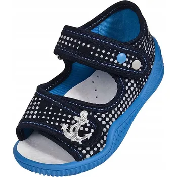 Chlapecké sandály Sandálky Krzyś s ozdobou, modré, Vi-Gga-Mi, vel. 22