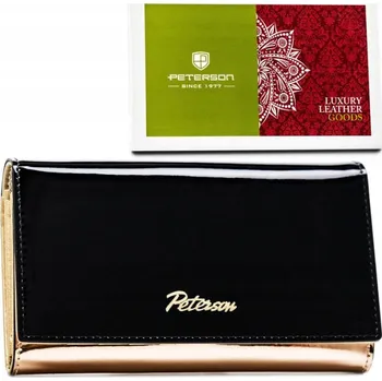 Peněženka Peterson dámská peněženka z pravé kůže, černá