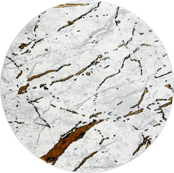 Koberec Kusový koberec Allure 1963 white/gold kruh, Varianta 100x100 (průměr) kruh