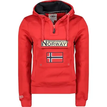 Pánská móda Pánská mikina WY10089H/GN Červená - Geographical Norway červená vzor L