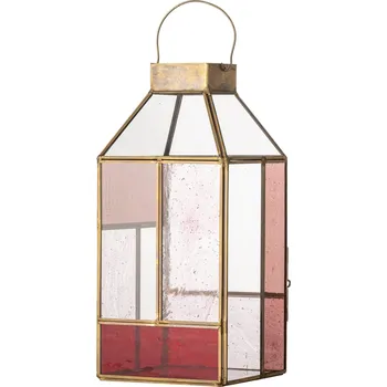 Bytová dekorace Bloomingville Lucerna Drew Colour Glass Rose 34 cm