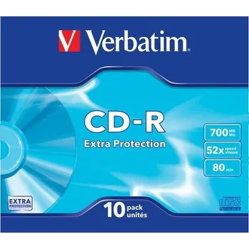 Verbatim Slim-Case CD-R 80/700MB, balení po 10 kusech