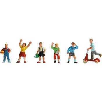 auto na autodráhu Sada figurek NOCH® „Děti“, ručně malovaná pro modelářství, měřítko 1:87, ideální pro projekty v