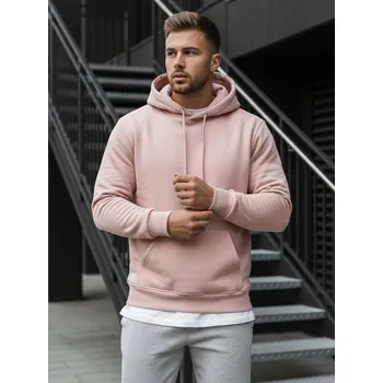 Pánská móda Dstreet Pánská mikina s kapucí černá BX2028 Barva: Růžová, Velikost: L