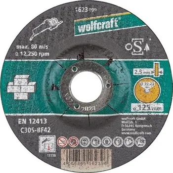 Brusný kotouč WOLFCRAFT - Kotouč řezací na kámen 125mm