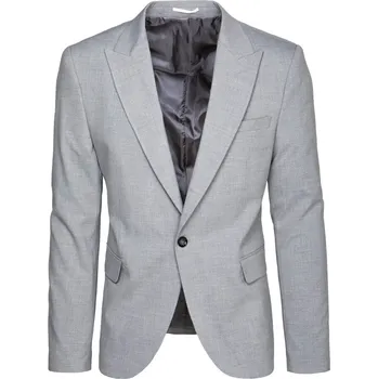 Pánská móda Pánské jednořadé sako MX0616 Barva: Světle Šedá, Velikost: XL