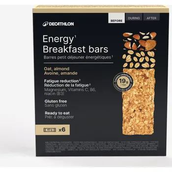 DECATHLON Snídaňové bezlepkové tyčinky mandlové 6 ks