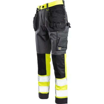 Pracovní obuv Pracovní kalhoty Seven Kings žluté dlouhé do pasu reflexní velikost 48