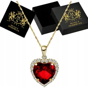 Náhrdelník Srdce oceánu Zlatý dámský náhrdelník Stříbro 925 Dárek Narozeniny Výročí