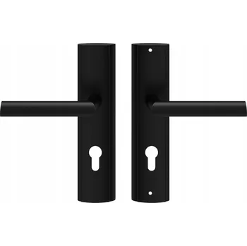 Dveřní kování Vnější klika Metal-Bud černá, dlouhý štítek 72 mm, levá