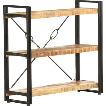 Knihovna vidaXL Knihovna s 5 policemi 90x30x180 cm mangovníkové dřevo [320627] Barva: Hnědá