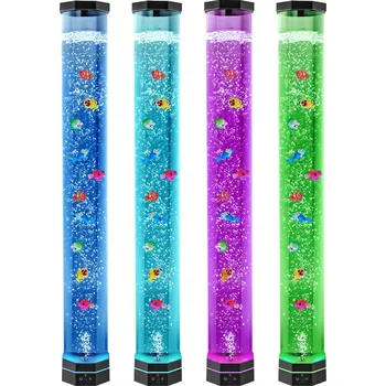 Stojací lampa Vevor Bublinová trubice 1 m, 16 barev, senzorická akvarijní lampa