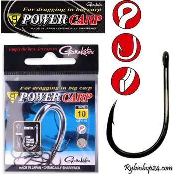 Rybářský háček Háčky na dno Gamakatsu POWER CARP RING EYE, velikost 10, Háčky Gamakatsu 10 ks