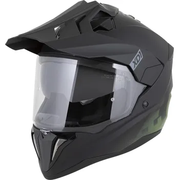 Helma na motorku Enduro přilba XD1, ZED (černá matná/tmavě zelená) 2026