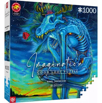 Puzzle Puzzle Imagination: Kamil Jakóbczak – bílý vlk 1000 dílků