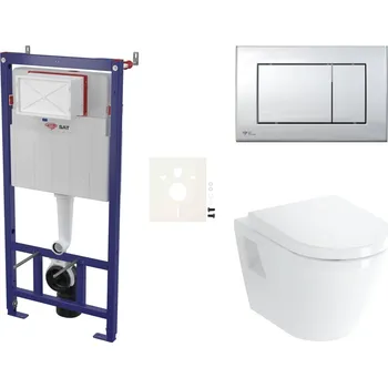 Sprchový set SAT Cenově zvýhodněný závěsný WC set SAT do lehkých stěn / předstěnová montáž+ WC VitrA Integra SIKOSSINTBO21K SIKOSSINTBO21K