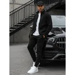 Pánská mikina se zapínáním na zip bez kapuce Barva: Černá, Velikost: 2XL