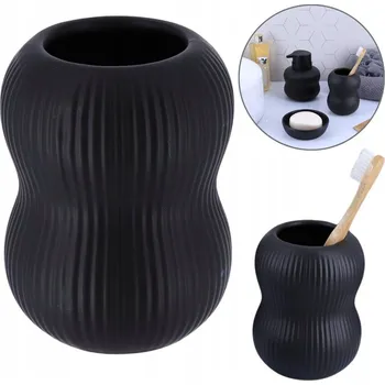 KELÍMEK DO KOUPELNY ČERNÝ NA KARTÁČKY A PASTU MODERNÍ ORIGINÁLNÍ TVAR