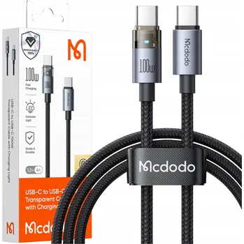 Datový kabel Kabel McDodo USB typ C - USB typ C 1,2 m černý