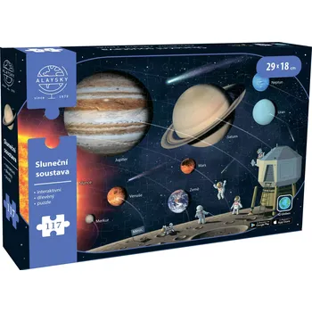 Puzzle Interaktivní dřevěné puzzle sluneční soustava A4