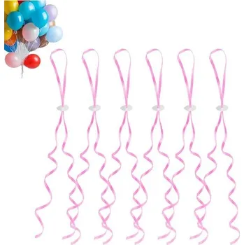 Party dekorace Zapínání na balónky GoldRock s heliem a provázkem na balónky, 50 kusů růžové balónkové stuhy,