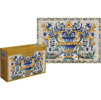 Puzzle Puzzle Art on Tiles: kytice na podstavci 1000 dílků