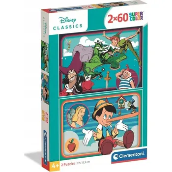 Puzzle Puzzle 2 x 60 dílků. Super barvy. Disney Classic