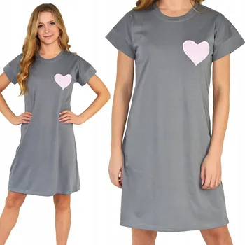 Dámské noční prádlo Noční košile Born2rest 1008 s krátkým rukávem nad kolena, velikost XL