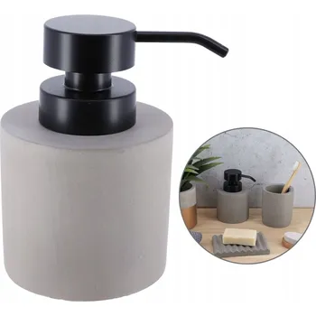 Dávkovač mýdla DÁVKOVAČ NA TEKUTÉ MÝDLO GEL TEKUTINA DO KOUPELNY CEMENTOVÁ 320 ML NÁDOBA