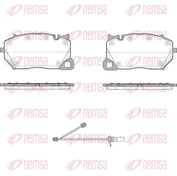 Brzdová destička Sada brzdových destiček, vždy 4 kusy v sadě REMSA 1743.00