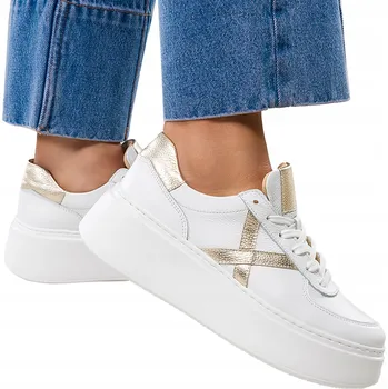 Dámské tenisky Dámské kožené tenisky bílé sportovní obuv pohodlné měkké módní vel. 38