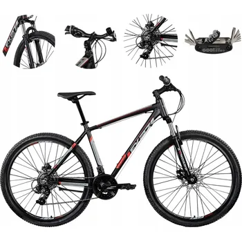 Jízdní kolo Horské kolo MTB Zundapp FX27, rám 19 palců, kola 27,5", černé