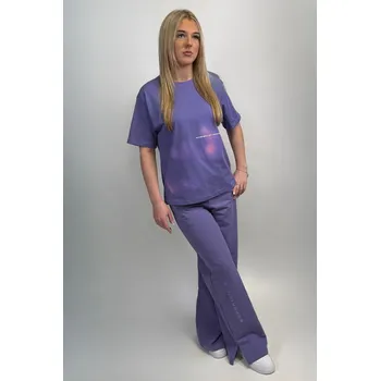 Dívčí tričko Reporter Young | Dívčí fialové oversize tričko s potiskem ‚WHISPERS OF HARMONY‘ - Barva FIALOVÁ, Velikost 146 243-0440G-08-670-1