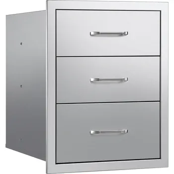 Vevor Zásuvky na venkovní gril 18.11"×23.23"×23.23" nerezové 3-přístupné