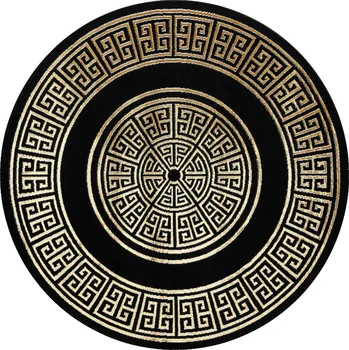 Koberec Dywany Łuszczów Kusový koberec Allure 1968 black/gold kruh Rozměry koberců: 200x200 (průměr) kruh
