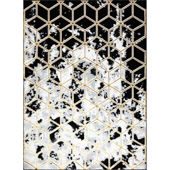 Koberec Dywany Łuszczów Kusový koberec Allure 1966 black/gold Rozměry koberců: 80x150