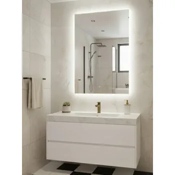 Zrcadlo Zrcadlo LED Horizon | Dotykový spínač | 60x60 cm | Teplá bílá 3000K Vyrobeno v PL