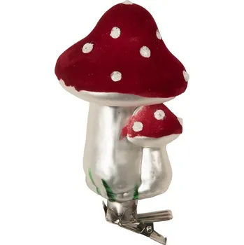 Clayre & Eef Muchomůrka 6GL5307 6 x 11 cm červená/bílá