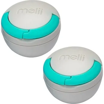 dudlíky Melii Krabičky na dudlík 2 ks modrá/šedá