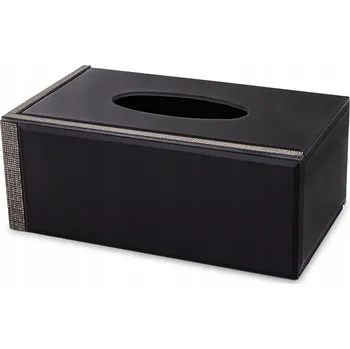 Zásobník na papírové ručníky Krabička Na Ubrousky krabička zásobník na kapesníky černá se skleněnými krystaly
