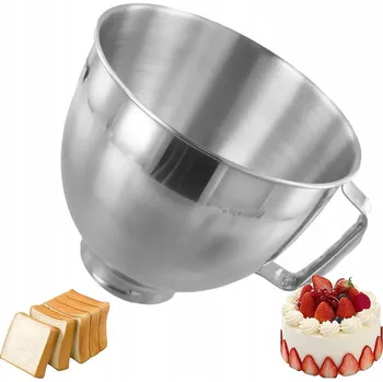 MÍSA NA TĚSTO Z NEREZOVÉ OCELI 304 PRO MIXÉRY KITCHENAID 5QT S RUKOJETÍ