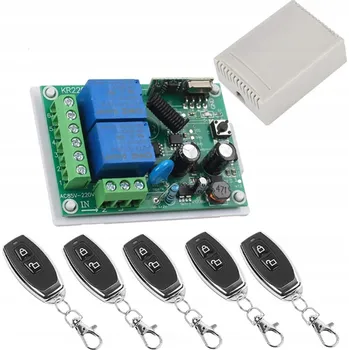 Garážová vrata UNIVERZÁLNÍ RÁDIOVÝ PŘIJÍMAČ PRO POHON GARÁŽOVÝCH VRAT 433MHZ, 5 VYSÍLAČŮ