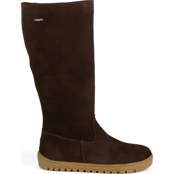 Dámské kozačky Dámské barefoot kožené kozačky Olivier Hazel hnědý velur, velikost 36